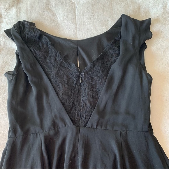 Express Black Fit & Flare Dress with Lace Detail 10 - Picture 7 of 12